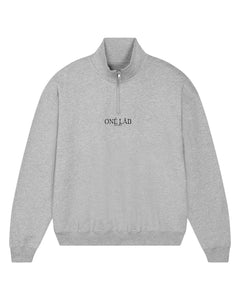 ONÉ LÅB SWEATER MIT REISSVERSCHLUSS II HEATHER GREY