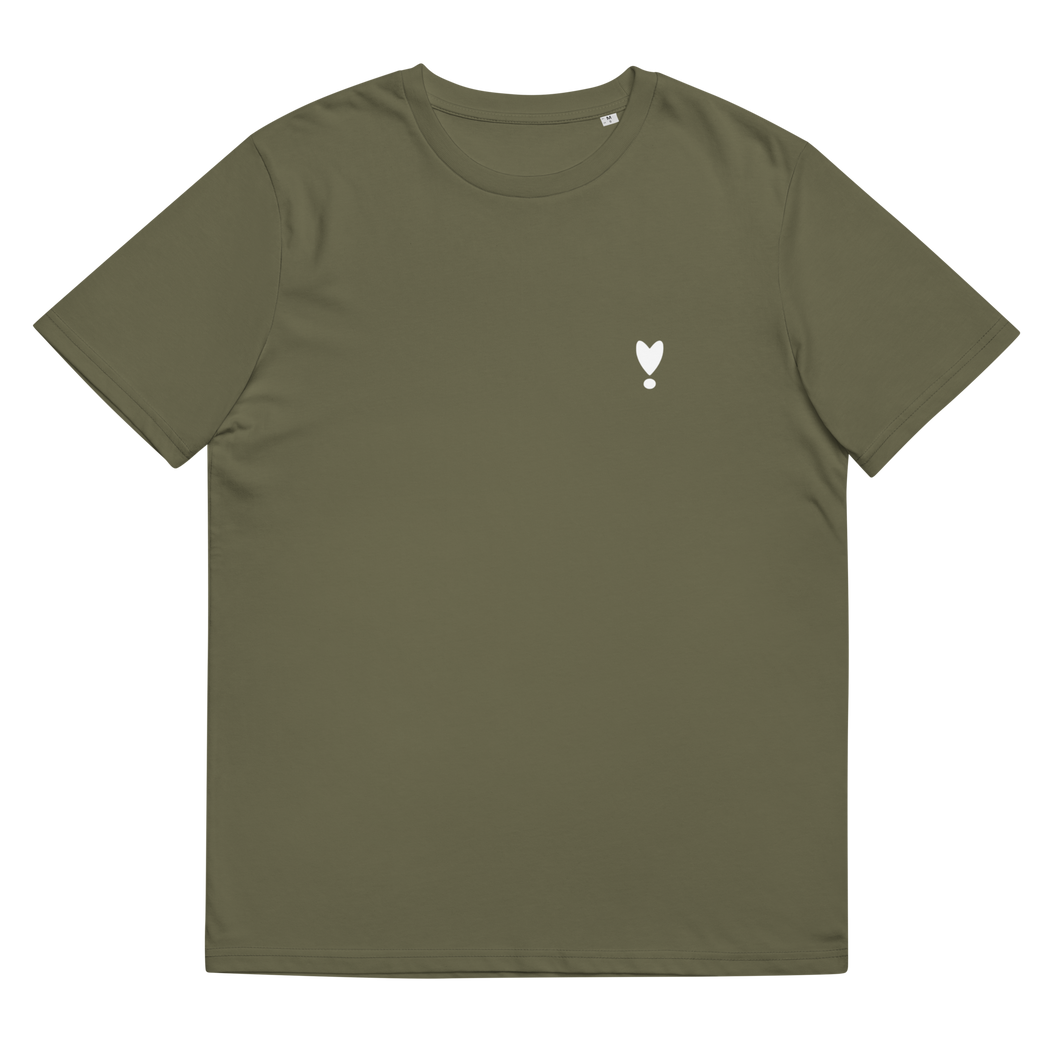 HEART BIO BAUMWOLL T-SHIRT KHAKI